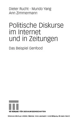 Rucht / Yang / Zimmermann |  Politische Diskurse im Internet und in Zeitungen | eBook | Sack Fachmedien