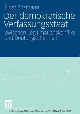 Enzmann |  Der demokratische Verfassungsstaat | eBook | Sack Fachmedien