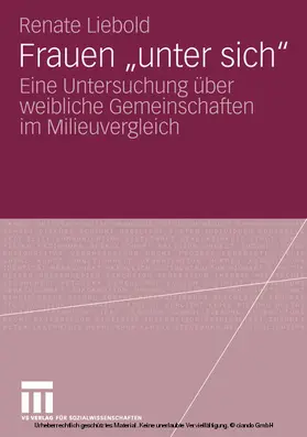Liebold |  Frauen "unter sich" | eBook | Sack Fachmedien