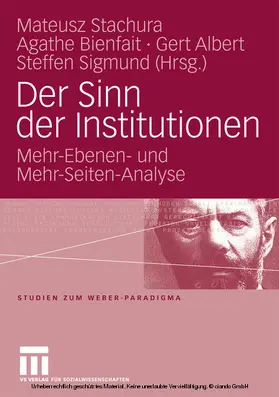 Stachura / Bienfait / Albert |  Der Sinn der Institutionen | eBook | Sack Fachmedien