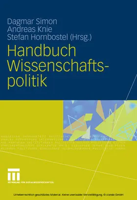 Simon / Knie / Hornbostel |  Handbuch Wissenschaftspolitik | eBook | Sack Fachmedien