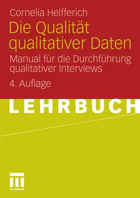 Helfferich |  Die Qualität qualitativer Daten | eBook | Sack Fachmedien