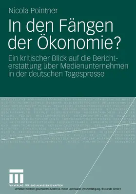 Pointner |  In den Fängen der Ökonomie? | eBook | Sack Fachmedien