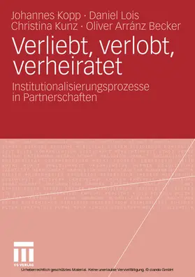 Kopp / Lois / Kunz |  Verliebt, verlobt, verheiratet | eBook | Sack Fachmedien