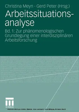 Meyn / Peter |  Arbeitssituationsanalyse | eBook | Sack Fachmedien