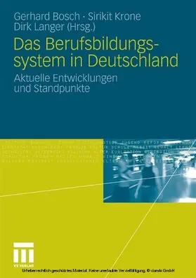Bosch / Krone / Langer |  Das Berufsbildungssytem in Deutschland | eBook | Sack Fachmedien