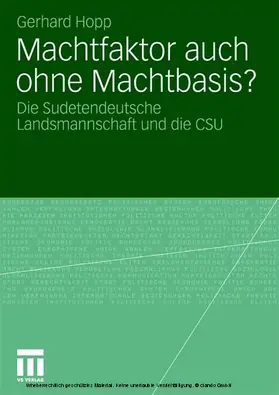 Hopp |  Machtfaktor auch ohne Machtbasis? | eBook | Sack Fachmedien