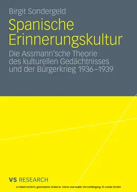 Sondergeld | Spanische Erinnerungskultur | E-Book | www2.sack.de