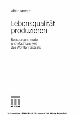 Knecht |  Lebensqualität produzieren | eBook | Sack Fachmedien