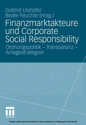 Ulshöfer / Feuchte | Finanzmarktakteure und Corporate Social Responsibility | E-Book | sack.de