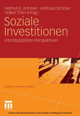 Anheier / Schröer / Then | Soziale Investitionen | E-Book | sack.de