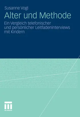 Vogl |  Alter und Methode | eBook | Sack Fachmedien