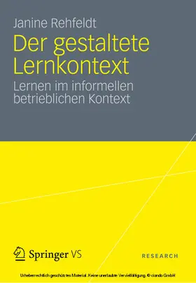 Rehfeldt | Der gestaltete Lernkontext | E-Book | www2.sack.de
