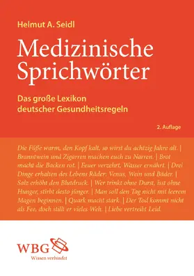 Seidl |  Medizinische Sprichwörter | Buch |  Sack Fachmedien