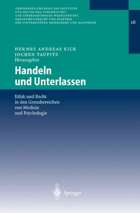 Kick / Taupitz |  Handeln und Unterlassen | Buch |  Sack Fachmedien