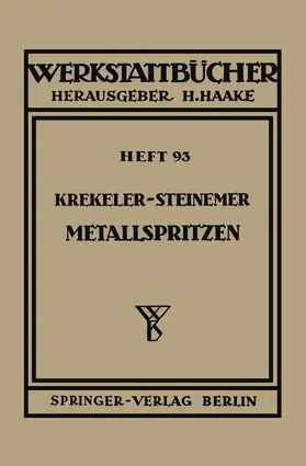 Krekeler / Steinemer |  Metallspritzen | Buch |  Sack Fachmedien