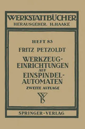 Petzoldt |  Werkzeugeinrichtungen auf Einspindelautomaten | Buch |  Sack Fachmedien