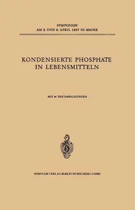 Lang |  Kondensierte Phosphate in Lebensmitteln | Buch |  Sack Fachmedien
