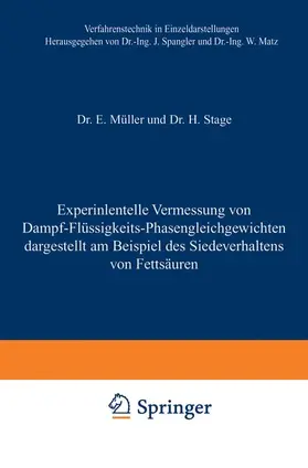 Stage / Müller |  Experimentelle Vermessung von Dampf-Flüssigkeits-Phasengleichgewichten | Buch |  Sack Fachmedien