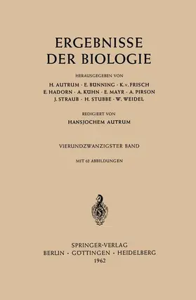 Autrum / Bünning / Frisch |  Ergebnisse der Biologie | Buch |  Sack Fachmedien