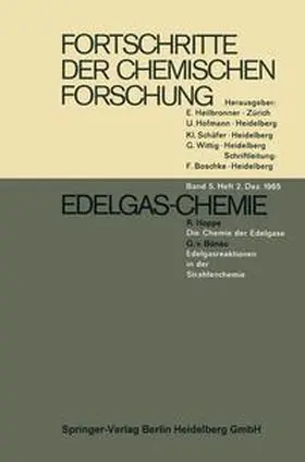 Hoppe / von Bünau |  Edelgas-Chemie | Buch |  Sack Fachmedien