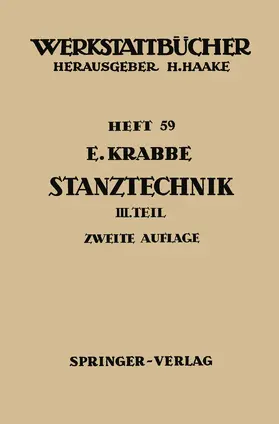 Krabbe |  Stanztechnik | Buch |  Sack Fachmedien