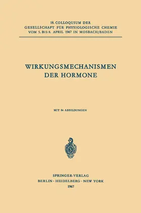 Karlson |  Wirkungsmechanismen der Hormone | Buch |  Sack Fachmedien