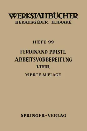 Pristl |  Arbeitsvorbereitung | Buch |  Sack Fachmedien