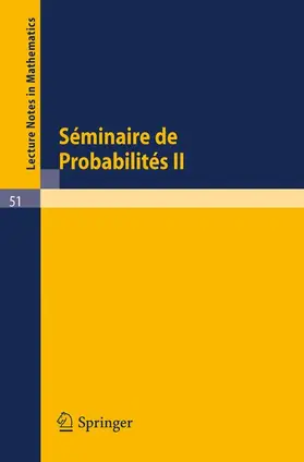 Dold / Eckmann |  Séminaire de Probabilités II | Buch |  Sack Fachmedien