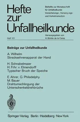  Beiträge zur Unfallheilkunde | Buch |  Sack Fachmedien