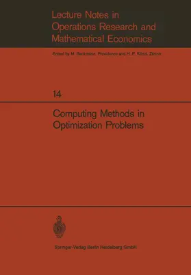 Arienti / Maio / Daneri |  Computing Methods in Optimization Problems | Buch |  Sack Fachmedien