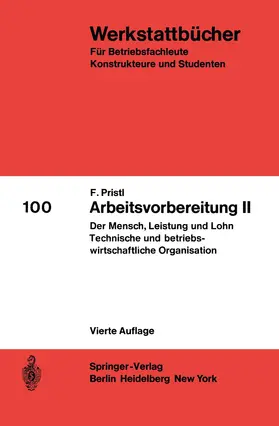 Pristl |  Arbeitsvorbereitung II | Buch |  Sack Fachmedien