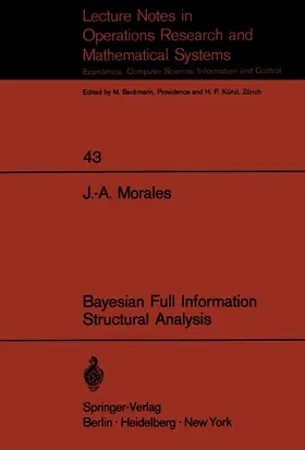 Morales | Bayesian Full Information Structrual Analysis | Buch | 978-3-540-05417-7 | sack.de