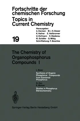 Maier / Mislow / Zon |  The Chemistry of Organophosphorus Compounds I | Buch |  Sack Fachmedien