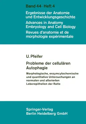 Pfeifer |  Probleme der cellulären Autophagie | Buch |  Sack Fachmedien