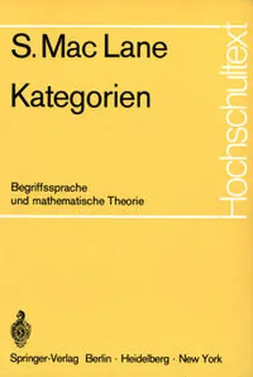 MacLane |  Kategorien | Buch |  Sack Fachmedien