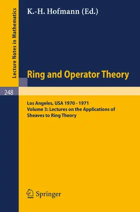 Hofmann |  Tulane University Ring and Operator Theory Year, 1970-1971 | Buch |  Sack Fachmedien