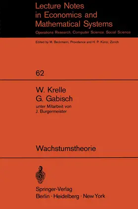 Krelle / Gabisch |  Wachstumstheorie | Buch |  Sack Fachmedien