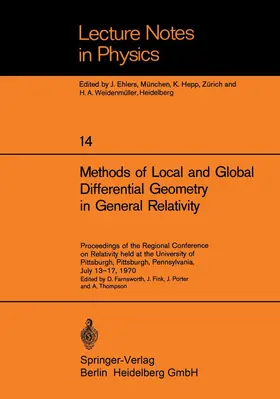 Farnsworth / Fink / Porter |  Methods of Local and Global Differential Geometry in General Relativity | Buch |  Sack Fachmedien