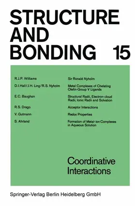 Dunitz / Hemmerich / Ibers |  Coordinative Interactions | Buch |  Sack Fachmedien