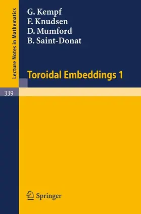 Kempf / Saint-Donat / Knudsen |  Toroidal Embeddings 1 | Buch |  Sack Fachmedien