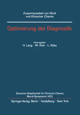 Lang / Roka / Rick |  Optimierung der Diagnostik | Buch |  Sack Fachmedien