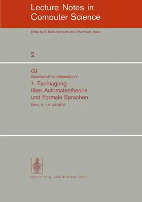 Böhling / Indermark |  1. Fachtagung über Automatentheorie und Formale Sprachen | Buch |  Sack Fachmedien