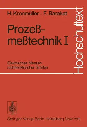 Kronmüller / Barakat |  Prozeßmeßtechnik I | Buch |  Sack Fachmedien