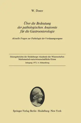 Doerr |  Über die Bedeutung der pathologischen Anatomie für die Gastroenterologie | Buch |  Sack Fachmedien
