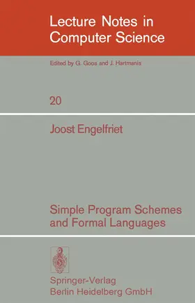 Engelfriet |  Simple Program Schemes and Formal Languages | Buch |  Sack Fachmedien