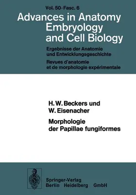 Beckers / Eisenacher |  Morphologie der Papillae fungiformes | Buch |  Sack Fachmedien