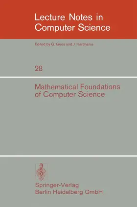 Blikle |  Mathematical Foundations of Computer Science 1974 | Buch |  Sack Fachmedien