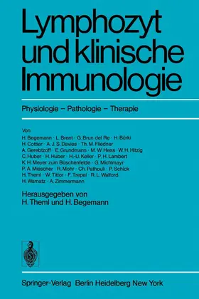 Theml / Begemann |  Lymphozyt und klinische Immunologie | Buch |  Sack Fachmedien