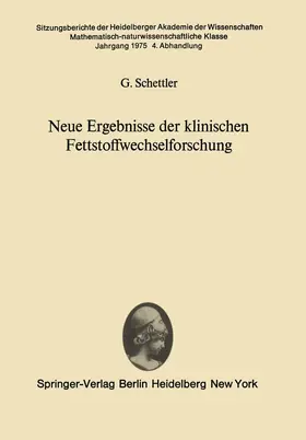 Schettler |  Neue Ergebnisse der klinischen Fettstoffwechselforschung | Buch |  Sack Fachmedien